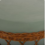 ΤΡΑΠΕΖΙ ΣΑΛΟΝΙΟΥ VILHENA HM18165 FIBER CEMENT ΠΡΑΣΙΝΟ-RATTAN ΦΥΣΙΚΟ Φ56x47Υεκ c501647