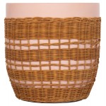 ΒΟΗΘΗΤΙΚΟ ΤΡΑΠΕΖΙ VILHENA HM18166 FIBER CEMENT ΡΟΖ-RATTAN ΦΥΣΙΚΟ Φ44 5x45Υεκ c501661