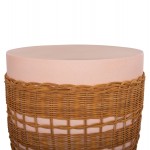 ΒΟΗΘΗΤΙΚΟ ΤΡΑΠΕΖΙ VILHENA HM18166 FIBER CEMENT ΡΟΖ-RATTAN ΦΥΣΙΚΟ Φ44 5x45Υεκ c501661