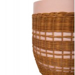 ΒΟΗΘΗΤΙΚΟ ΤΡΑΠΕΖΙ VILHENA HM18166 FIBER CEMENT ΡΟΖ-RATTAN ΦΥΣΙΚΟ Φ44 5x45Υεκ c501661