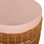 ΒΟΗΘΗΤΙΚΟ ΤΡΑΠΕΖΙ VILHENA HM18166 FIBER CEMENT ΡΟΖ-RATTAN ΦΥΣΙΚΟ Φ44 5x45Υεκ c501661