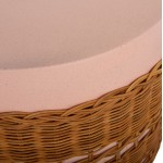 ΒΟΗΘΗΤΙΚΟ ΤΡΑΠΕΖΙ VILHENA HM18166 FIBER CEMENT ΡΟΖ-RATTAN ΦΥΣΙΚΟ Φ44 5x45Υεκ c501661