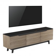 Έπιπλο τηλεόρασης Kasandra pakoworld σε μαύρο μαρμάρου-sonoma απόχρωση 180x35x48 5εκ c501680