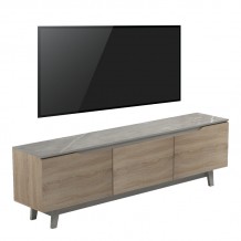 Έπιπλο τηλεόρασης Kasandra pakoworld σε μπεζ μαρμάρου-sonoma απόχρωση 180x35x48 5εκ c501681