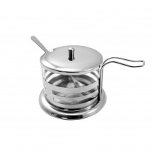 Τυριέρα Ζαχαριέρα INOX για 200gr με κουταλάκι c501813