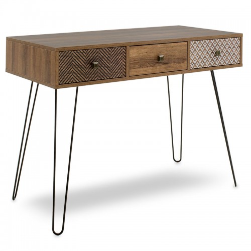 Κονσόλα Boho pakoworld καρυδί με μεταλλικά πόδια 100x50 5x74 5εκ c501864