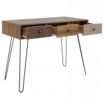 Κονσόλα Boho pakoworld καρυδί με μεταλλικά πόδια 100x50 5x74 5εκ c501864