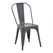 Καρέκλα Utopia pakoworld μέταλλο σε ανθρακί απόχρωση 44x44x85εκ c501871