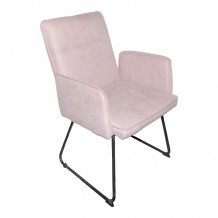 Πολυθρόνα Essential pakoworld ύφασμα σάπιο μήλο-πόδι μαύρο μεταλλικό 55 5x59x89εκ SET 4τμχ c501875