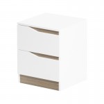 Κομοδίνο Verena II pakoworld σε λευκή-sonoma απόχρωση 40x40x50εκ c501899