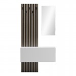 Έπιπλο εισόδου με καθρέπτη Arika pakoworld σε λευκό-sonoma απόχρωση 100x37 1x199 5εκ c501901