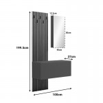 Έπιπλο εισόδου με καθρέπτη Arika pakoworld σε λευκό-sonoma απόχρωση 100x37 1x199 5εκ c501901
