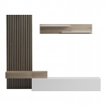 Σύνθετο σαλονιού Litende pakoworld σε λευκή-sonoma απόχρωση 249 4x42 2x199 5εκ c501902