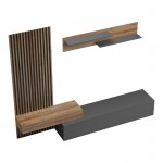 Σύνθετο σαλονιού Litende pakoworld σε ανθρακί-oak απόχρωση 249 4x42 2x199 5εκ c501905