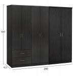 ΝΤΟΥΛΑΠΑ 6ΦΥΛΛΗ BLAKELY HM21235 01 ΜΕΛΑΜΙΝΗ ΧΡΩΜΑ ZEBRANO 201x43x181Υεκ c501912