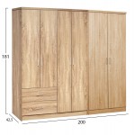 ΝΤΟΥΛΑΠΑ 6ΦΥΛΛΗ BLAKELY HM21235 02 ΜΕΛΑΜΙΝΗ ΧΡΩΜΑ SONAMA 201x43x181Υεκ c501913