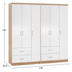ΝΤΟΥΛΑΠΑ 6ΦΥΛΛΗ CAESAR HM21236 02 ΜΕΛΑΜΙΝΗ SONAMA ΛΕΥΚΟ 180x42 5Χ181Υεκ c501915