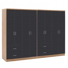 ΝΤΟΥΛΑΠΑ 8ΦΥΛΛΗ BRIANA HM21237 01 ΜΕΛΑΜΙΝΗ SONAMA ΣΚΟΥΡΟ ΓΚΡΙ 241x42 5Χ180 5Υεκ c501916