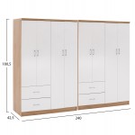 ΝΤΟΥΛΑΠΑ 8ΦΥΛΛΗ BRIANA HM21237 02 ΜΕΛΑΜΙΝΗ SONAMA ΛΕΥΚΟ 241x42 5Χ180 5Υεκ c501917