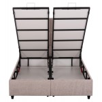 ΚΡΕΒΑΤΙ MILO ΜΕ ΑΠΟΘ ΧΩΡΟ HM738 22 ΜΠΕΖ ΜΠΟΥΚΛΕ ΥΦΑΣΜΑ ΓΙΑ ΣΤΡΩΜΑ 140x200εκ c501918