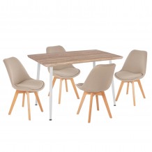 ΣΕΤ ΤΡΑΠΕΖΑΡΙΑΣ 5ΤΜΧ PALOMA HM10382 MDF TOP ΣΕ SONAMA--ΜΠΕΖ ΚΑΡΕΚΛΕΣ c502016