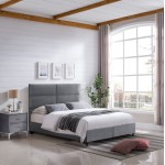 ΚΡΕΒΑΤΙ MILO ΜΕ ΑΠΟΘ ΧΩΡΟ HM738 10 ΓΚΡΙ ΒΕΛΟΥΔΟ-- ΓΙΑ ΣΤΡΩΜΑ 140x200εκ c502019