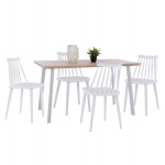 ΣΕΤ ΤΡΑΠΕΖΑΡΙΑΣ 5ΤΜΧ OFIRA HM10634 MDF TOP ΣΕ SONAMA--ΛΕΥΚΕΣ ΚΑΡΕΚΛΕΣ c502020