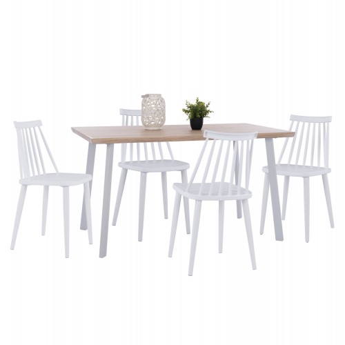 ΣΕΤ ΤΡΑΠΕΖΑΡΙΑΣ 5ΤΜΧ OFIRA HM10634 MDF TOP ΣΕ SONAMA--ΛΕΥΚΕΣ ΚΑΡΕΚΛΕΣ c502020