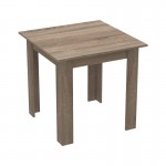 Τραπεζαρία Manka-Parker pakoworld σετ 3τεμ mdf σε μαύρη-sonoma truffle απόχρωση 80x80x77εκ c502025