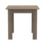 Τραπεζαρία Manka-Parker pakoworld σετ 3τεμ mdf σε μαύρη-sonoma truffle απόχρωση 80x80x77εκ c502025
