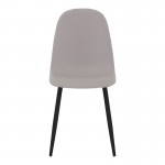 Καρέκλα Bella pakoworld ύφασμα σε γκρι με πόδι μαύρο μέταλλο 43 5x52x89εκ c502029