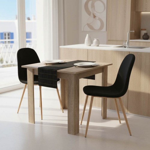 Τραπεζαρία Manka I-Bella pakoworld σετ 3τεμ σε sonoma απόχρωση 80x80x77εκ c502044