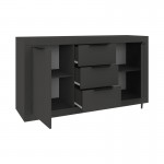 Μπουφές Doha pakoworld σε ανθρακί απόχρωση 150x45x80 5εκ c502075