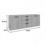 Μπουφές Doha pakoworld σε wenge απόχρωση 210x45x80 5εκ c502077