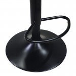 Σκαμπό μπαρ Coozy pakoworld πτυσσόμενο μεταλλικό μαύρο ματ με pu σε λευκή απόχρωση 46x47x90-112εκ SET 2τμχ c502081