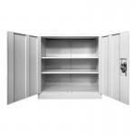 Ντουλάπι Armon pakoworld μέταλλο σε απόχρωση ανοιχτό γκρι 90x45x90εκ c502082