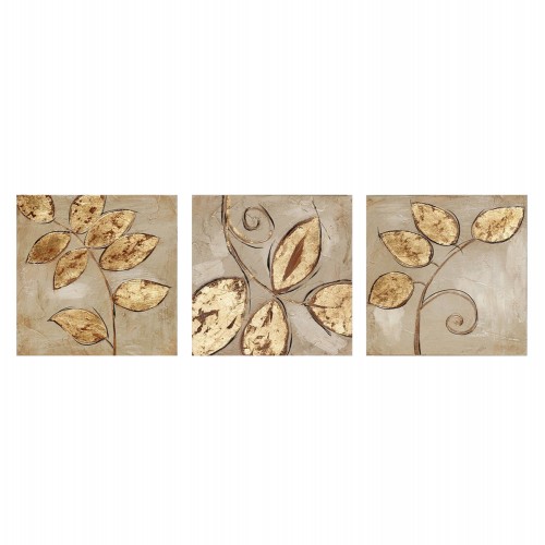 ΠΙΝΑΚΑΣ ΚΑΜΒΑΣ ΤΡΙΠΤΥΧΟ GOLDEN LEAVES HM7327 90Χ3Χ30 εκ c502090