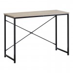 Γραφείο εργασίας Bailon pakoworld σε oak απόχρωση με μαύρο μέταλλο 100x40x70εκ c502102