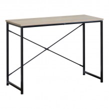 Γραφείο εργασίας Bailon pakoworld σε oak απόχρωση με μαύρο μέταλλο 100x40x70εκ c502102