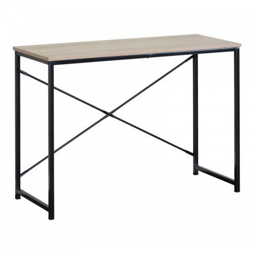 Γραφείο εργασίας Bailon pakoworld σε oak απόχρωση με μαύρο μέταλλο 100x40x70εκ c502102