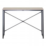 Γραφείο εργασίας Bailon pakoworld σε oak απόχρωση με μαύρο μέταλλο 100x40x70εκ c502102