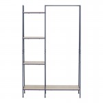 Έπιπλο εισόδου-ραφιέρα Herevy pakoworld σε oak απόχρωση με μαύρο μέταλλο 101x35x160εκ c502103