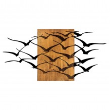 ΔΙΑΚΟΣΜΗΤΙΚΟ ΤΟΙΧΟΥ ΠΟΥΛΙΑ HM4749-ΦΥΛΛΑ ΜΕΤΑΛΛΟΥ ΜΑΥΡΑ-ΞΥΛΟ 140x3 βάθος x70Υεκ c502139