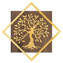 ΔΙΑΚΟΣΜΗΤΙΚΟ ΤΟΙΧΟΥ ΔΕΝΤΡΟ HM4752-ΦΥΛΛΑ ΜΕΤΑΛΛΟΥ ΧΡΥΣΑ-ΞΥΛΟ 54x3 βάθος x54Υεκ c502142