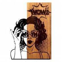 ΔΙΑΚΟΣΜΗΤΙΚΟ ΤΟΙΧΟΥ ΟΨΗ ΓΥΝΑΙΚΑΣ HM4758-ΦΥΛΛΑ ΜΕΤΑΛΛΟΥ ΜΑΥΡΑ-ΞΥΛΟ 42x3 βάθος x58Υεκ c502146