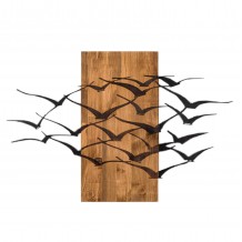 ΔΙΑΚΟΣΜΗΤΙΚΟ ΤΟΙΧΟΥ ΠΟΥΛΙΑ HM4805-ΦΥΛΛΑ ΜΕΤΑΛΛΟΥ ΜΑΥΡΑ-ΞΥΛΟ 86x3 βάθος x58Υεκ c502161