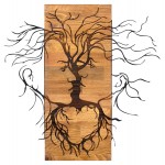 ΔΙΑΚΟΣΜΗΤΙΚΟ ΤΟΙΧΟΥ FACES HM4807-ΦΥΛΛΑ ΜΕΤΑΛΛΟΥ ΜΑΥΡΑ-ΞΥΛΟ 60x3 βάθος x57 5Υεκ c502162