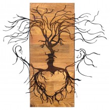 ΔΙΑΚΟΣΜΗΤΙΚΟ ΤΟΙΧΟΥ FACES HM4807-ΦΥΛΛΑ ΜΕΤΑΛΛΟΥ ΜΑΥΡΑ-ΞΥΛΟ 60x3 βάθος x57 5Υεκ c502162