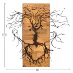 ΔΙΑΚΟΣΜΗΤΙΚΟ ΤΟΙΧΟΥ FACES HM4807-ΦΥΛΛΑ ΜΕΤΑΛΛΟΥ ΜΑΥΡΑ-ΞΥΛΟ 60x3 βάθος x57 5Υεκ c502162
