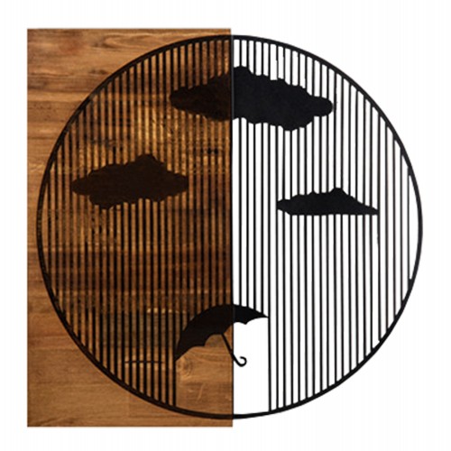 ΔΙΑΚΟΣΜΗΤΙΚΟ ΤΟΙΧΟΥ HM4808-ΦΥΛΛΑ ΜΕΤΑΛΛΟΥ ΜΑΥΡΑ-ΞΥΛΟ 58x3 βάθος x58Υεκ c502163